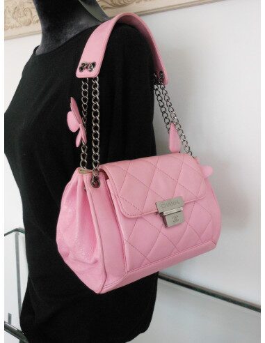 SAC CHANEL CUIR ROSE