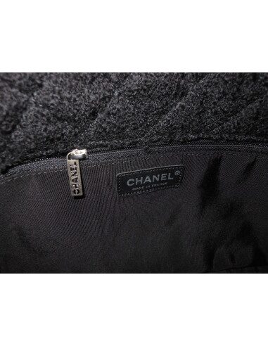 SAC CHANEL 2.55 TWEED NOIR GM