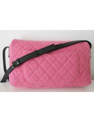 SAC CHANEL 2.55 TWEED ROSE GM 