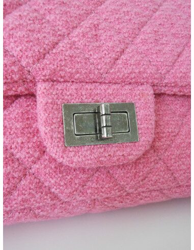 SAC CHANEL 2.55 TWEED ROSE GM 