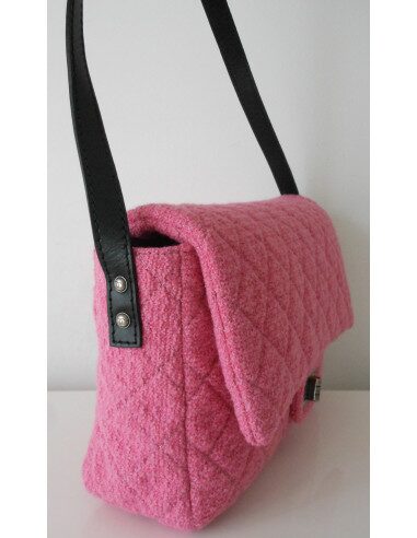 SAC CHANEL 2.55 TWEED ROSE GM 