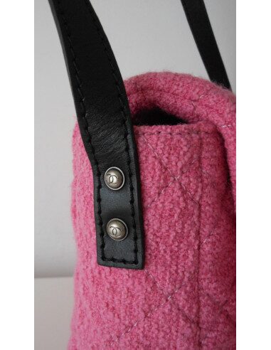 SAC CHANEL 2.55 TWEED ROSE GM 