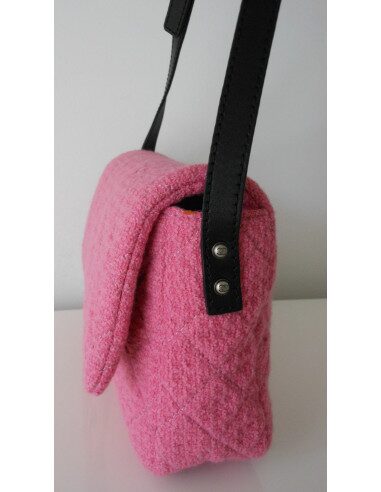 SAC CHANEL 2.55 TWEED ROSE GM 