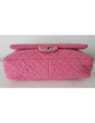 SAC CHANEL 2.55 TWEED ROSE GM 
