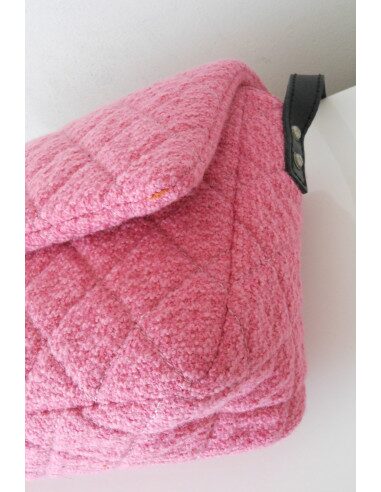 SAC CHANEL 2.55 TWEED ROSE GM 