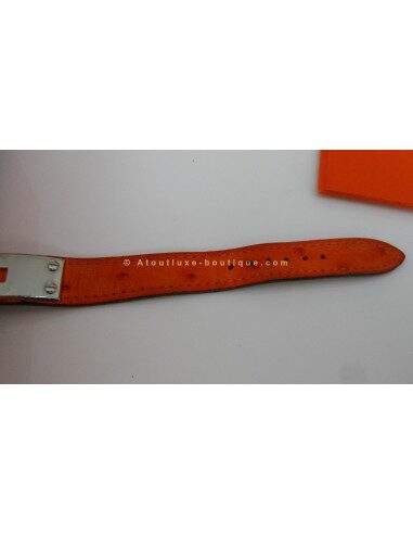 MONTRE HERMES KELLY ACIER BRACELET AUTRUCHE
