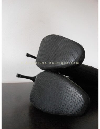 BOTTES CHANEL EN AGNEAU NOIR