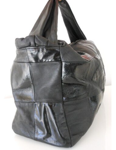 GRAND SAC CABAS CHANEL CUIR NOIR