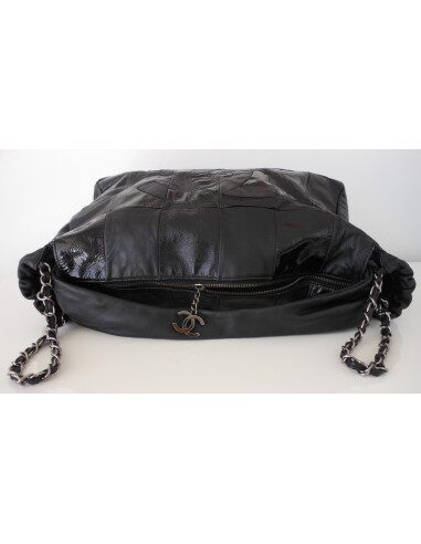 GRAND SAC CABAS CHANEL CUIR NOIR