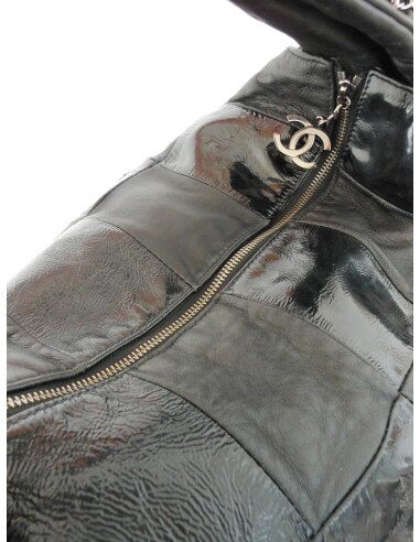 GRAND SAC CABAS CHANEL CUIR NOIR