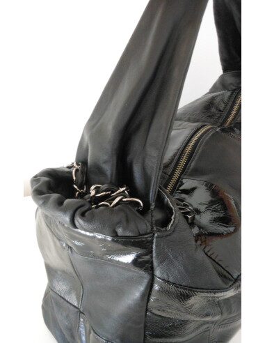 GRAND SAC CABAS CHANEL CUIR NOIR