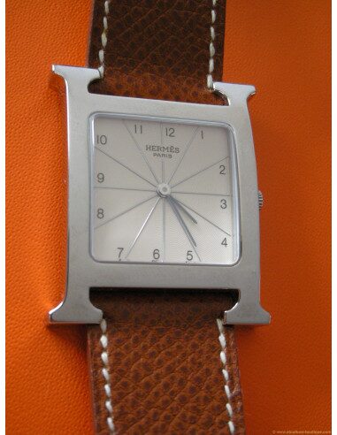 MONTRE HERMES H-OUR GM BRACELET FAUVE
