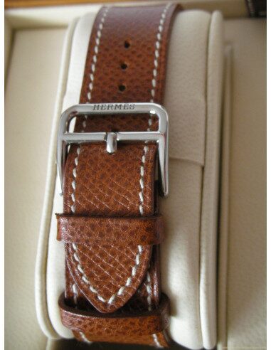 MONTRE HERMES H-OUR GM BRACELET FAUVE