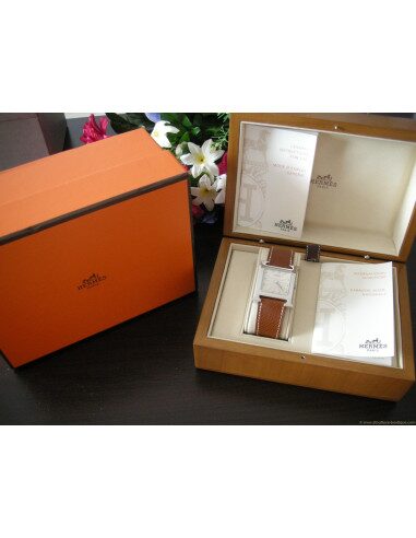 MONTRE HERMES H-OUR GM BRACELET FAUVE