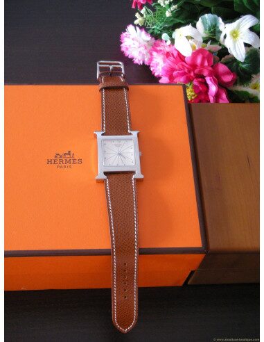 MONTRE HERMES H-OUR GM BRACELET FAUVE