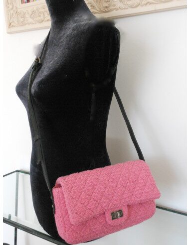 SAC CHANEL TWEED ROSE MEDIUM