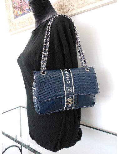 SAC CHANEL TIMELESS CUIR BLEU