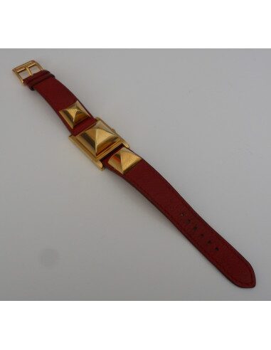 MONTRE HERMES MEDOR PLAQUE OR
