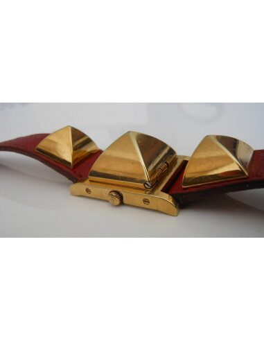 MONTRE HERMES MEDOR PLAQUE OR