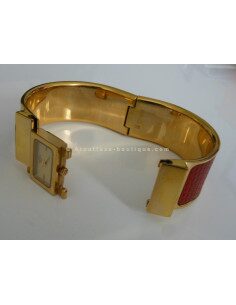 MONTRE HERMES LOQUET CUIR ROUGE 2