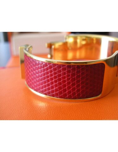 MONTRE HERMES LOQUET CUIR ROUGE