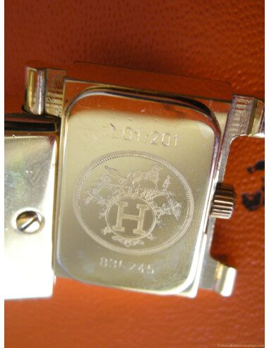 MONTRE HERMES LOQUET CUIR ROUGE