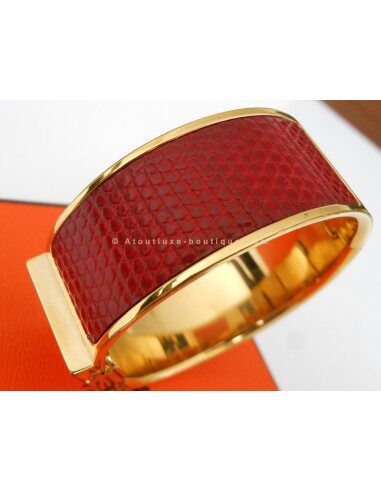 MONTRE HERMES LOQUET CUIR ROUGE