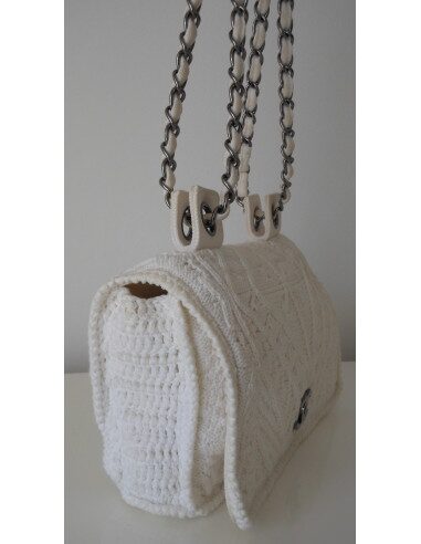 SAC CHANEL EN CROCHET BLANC 
