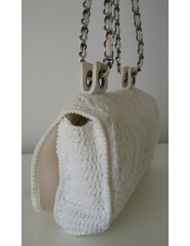 SAC CHANEL EN CROCHET BLANC 