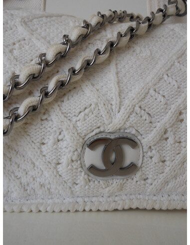 SAC CHANEL EN CROCHET BLANC 