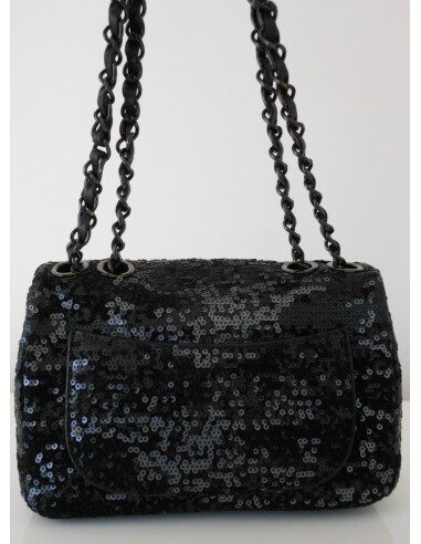 SAC CHANEL TIMELESS SEQUINS NOIR