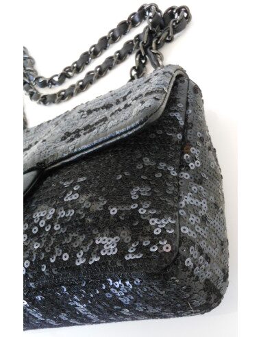 SAC CHANEL TIMELESS SEQUINS NOIR