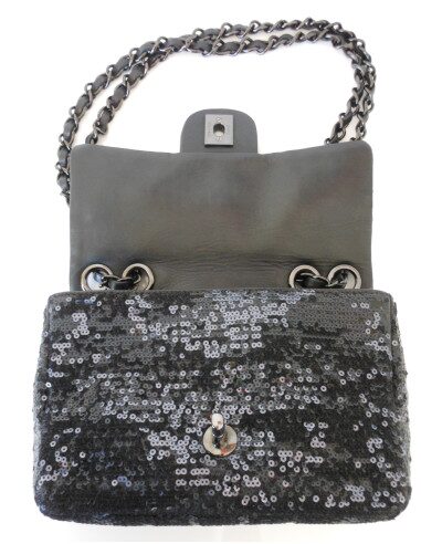 SAC CHANEL TIMELESS SEQUINS NOIR