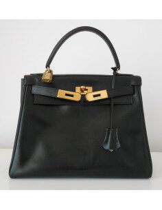SAC HERMES KELLY BOX NOIR 28