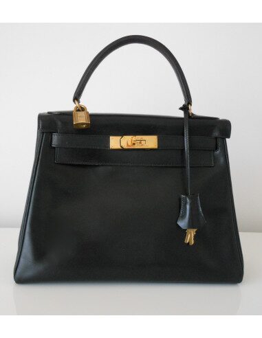 SAC HERMES KELLY BOX NOIR 28