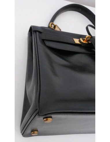 SAC HERMES KELLY BOX NOIR 28
