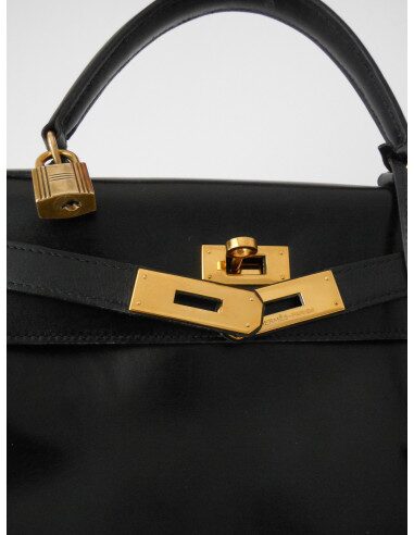SAC HERMES KELLY BOX NOIR 28