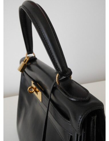 SAC HERMES KELLY BOX NOIR 28