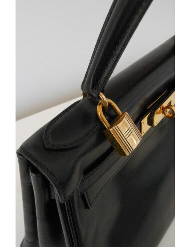 SAC HERMES KELLY BOX NOIR 28
