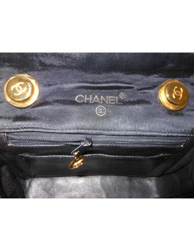 SAC CHANEL SATIN NOIR PM