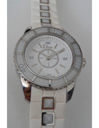 MONTRE DIOR CHRISTAL PM BLANCHE 