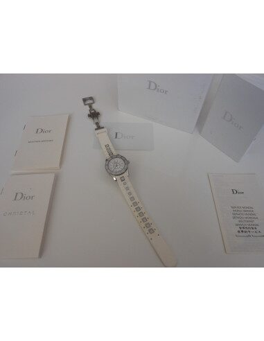 MONTRE DIOR CHRISTAL PM BLANCHE 