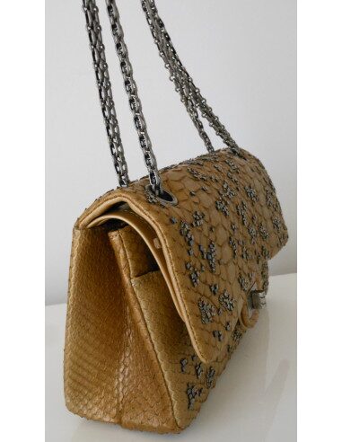 SAC CHANEL 2.55 PYTHON