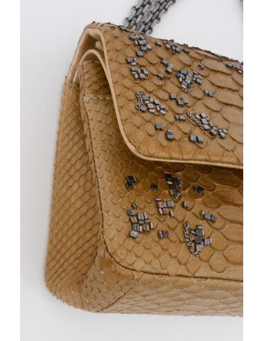SAC CHANEL 2.55 PYTHON