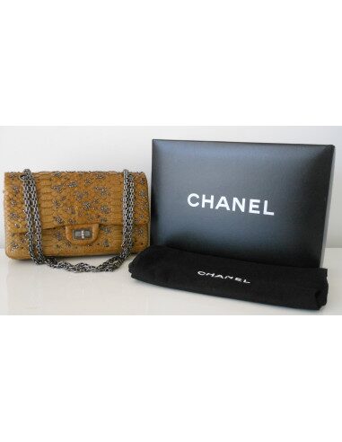 SAC CHANEL 2.55 PYTHON