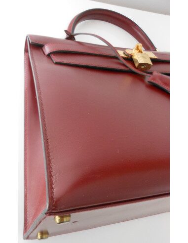 SAC HERMES KELLY BORDEAUX BOX 32
