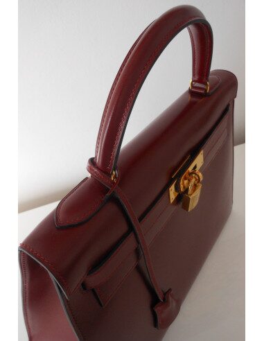 SAC HERMES KELLY BORDEAUX BOX 32