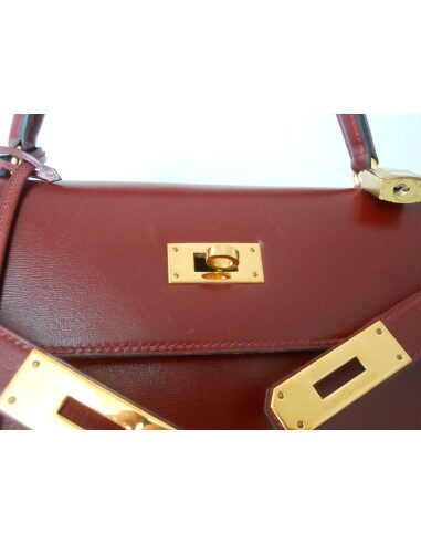 SAC HERMES KELLY BORDEAUX BOX 32