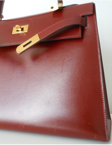 SAC HERMES KELLY BORDEAUX BOX 32