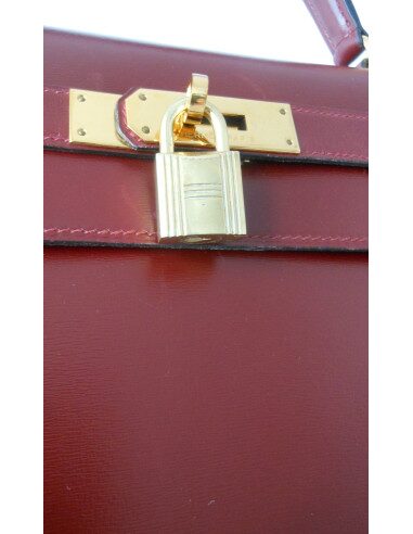 SAC HERMES KELLY BORDEAUX BOX 32